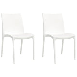 Garden Chairs 2 pcs White 50x46x80 cm Polypropylene