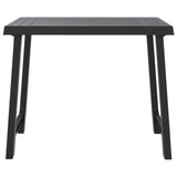Camping Table Anthracite 79x56x64 cm PP Wooden Look