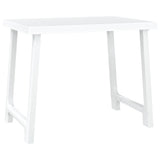 Camping Table White 79x56x64 cm PP Wooden Look