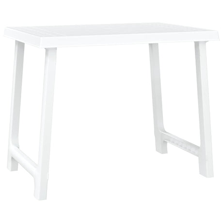 Camping Table White 79x56x64 cm PP Wooden Look