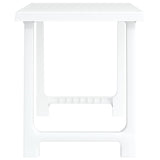 Camping Table White 79x56x64 cm PP Wooden Look