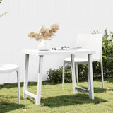 Camping Table White 79x56x64 cm PP Wooden Look