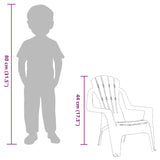 Garden Chairs 2 pcs for Children Red 37x34x44 cm PP Wooden Look