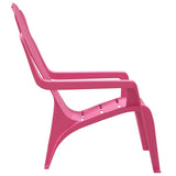 Garden Chairs 2 pcs for Children Pink 37x34x44 cm PP Wooden Look