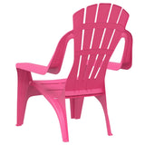 Garden Chairs 2 pcs for Children Pink 37x34x44 cm PP Wooden Look