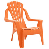 Garden Chairs 2 pcs for Children Orange 37x34x44cm PP Wooden Look