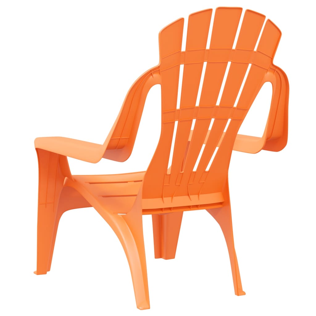 Garden Chairs 2 pcs for Children Orange 37x34x44cm PP Wooden Look