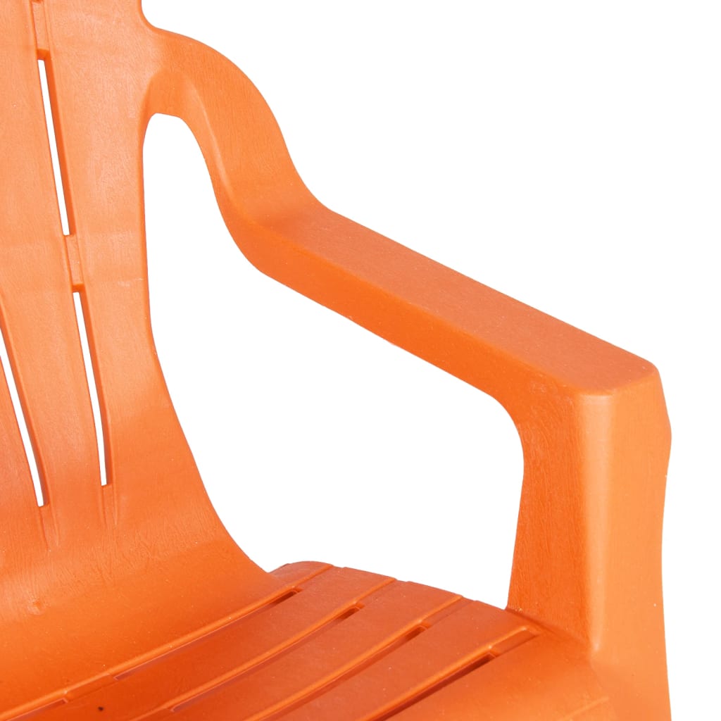 Garden Chairs 2 pcs for Children Orange 37x34x44cm PP Wooden Look