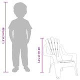 Garden Chairs 2 pcs for Children Orange 37x34x44cm PP Wooden Look