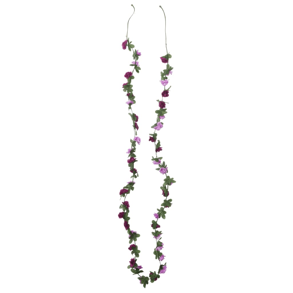 Christmas Flower Garlands 6 pcs Spring Light Purple 250 cm