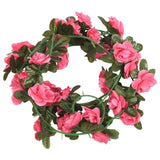 Christmas Flower Garlands 6 pcs Red Pink 240 cm