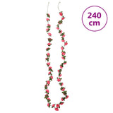 Christmas Flower Garlands 6 pcs Red Pink 240 cm