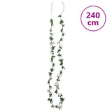 Christmas Flower Garlands 6 pcs White 240 cm