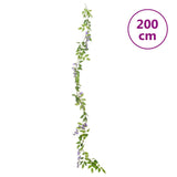 Christmas Flower Garlands 6 pcs Purple 200 cm