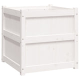 Garden Planter White 60x60x60 cm Solid Wood Pine