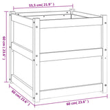 Garden Planter White 60x60x60 cm Solid Wood Pine