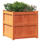 Garden Planters 2 pcs Wax Brown Solid Wood Pine