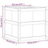 Garden Planter 70x70x70 cm Solid Wood Pine