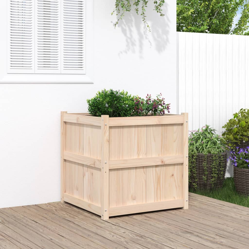 Garden Planter 70x70x70 cm Solid Wood Pine