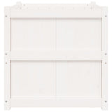 Garden Planter White 70x70x70 cm Solid Wood Pine