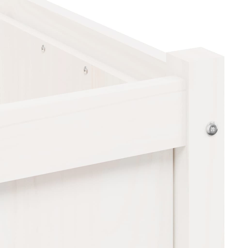 Garden Planter White 70x70x70 cm Solid Wood Pine