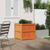 Garden Planter Wax Brown 70x70x70 cm Solid Wood Pine