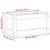 Garden Planter 60x31x31 cm Solid Wood Pine