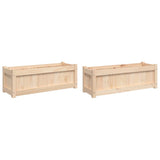 Garden Planters 2 pcs Solid Wood Pine
