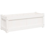 Garden Planters 2 pcs White Solid Wood Pine