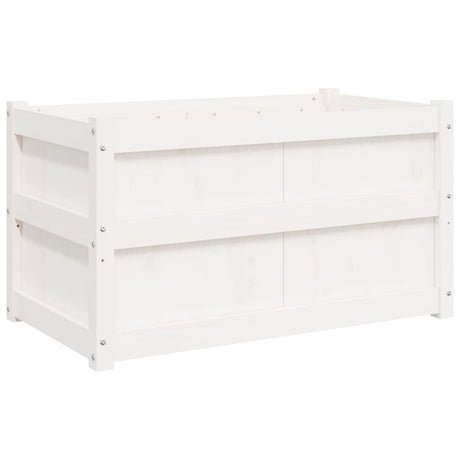 Garden Planter White 90x50x50 cm Solid Wood Pine