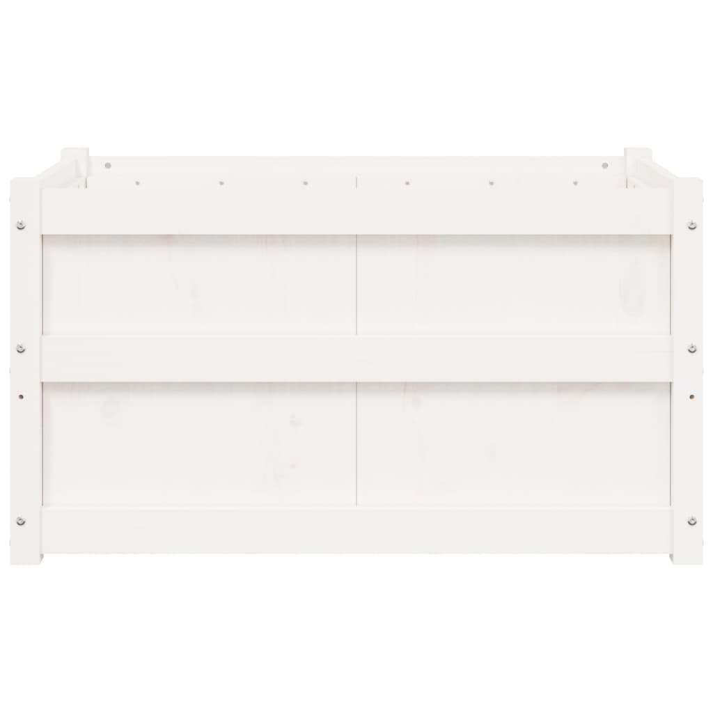 Garden Planter White 90x50x50 cm Solid Wood Pine