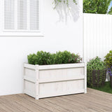 Garden Planter White 90x50x50 cm Solid Wood Pine