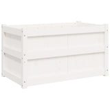 Garden Planters 2 pcs White Solid Wood Pine