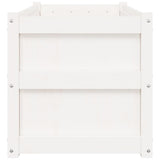 Garden Planters 2 pcs White Solid Wood Pine