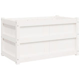 Garden Planters 2 pcs White Solid Wood Pine