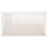Garden Planters 2 pcs White Solid Wood Pine