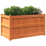 Garden Planter Wax Brown 90x50x50 cm Solid Wood Pine