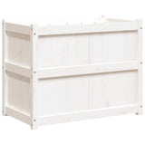 Garden Planter White 90x50x70 cm Solid Wood Pine