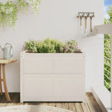 Garden Planter White 90x50x70 cm Solid Wood Pine