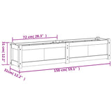 Garden Planter 150x31x31 cm Solid Wood Pine