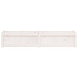 Garden Planter White 150x31x31 cm Solid Wood Pine