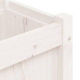 Garden Planter White 150x31x31 cm Solid Wood Pine