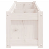 Garden Planters 2 pcs White Solid Wood Pine