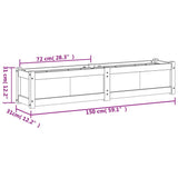 Garden Planter 150x31x31 cm Impregnated Wood Pine