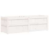 Garden Planter White 150x50x50 cm Solid Wood Pine