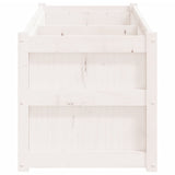 Garden Planter White 150x50x50 cm Solid Wood Pine