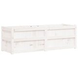 Garden Planter White 150x50x50 cm Solid Wood Pine