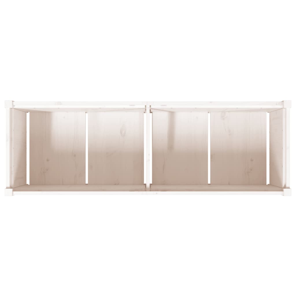 Garden Planter White 150x50x50 cm Solid Wood Pine