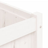 Garden Planter White 150x50x50 cm Solid Wood Pine