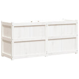 Garden Planter White 150x50x70 cm Solid Wood Pine